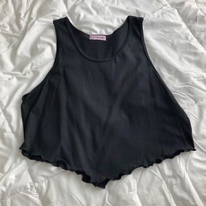 CROPPED LETTUCE HEM TANK